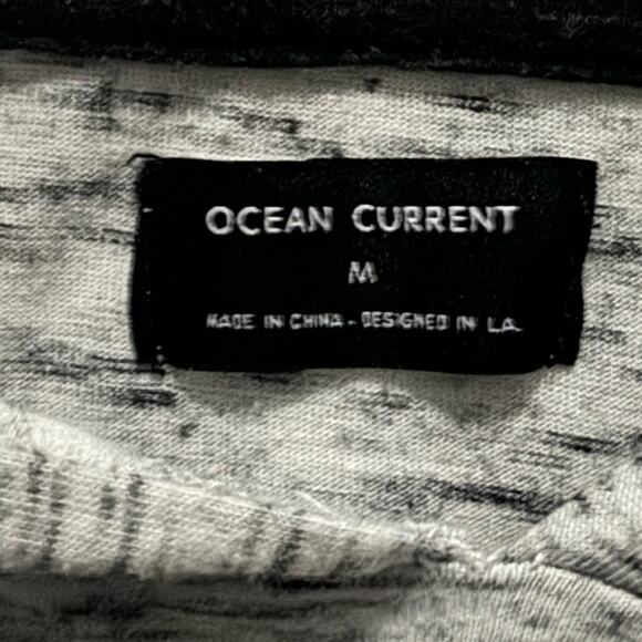 Ocean Current Boys M Gray Black Colorblock Hooded Long Sleeve Shirt - Picture 4 of 4